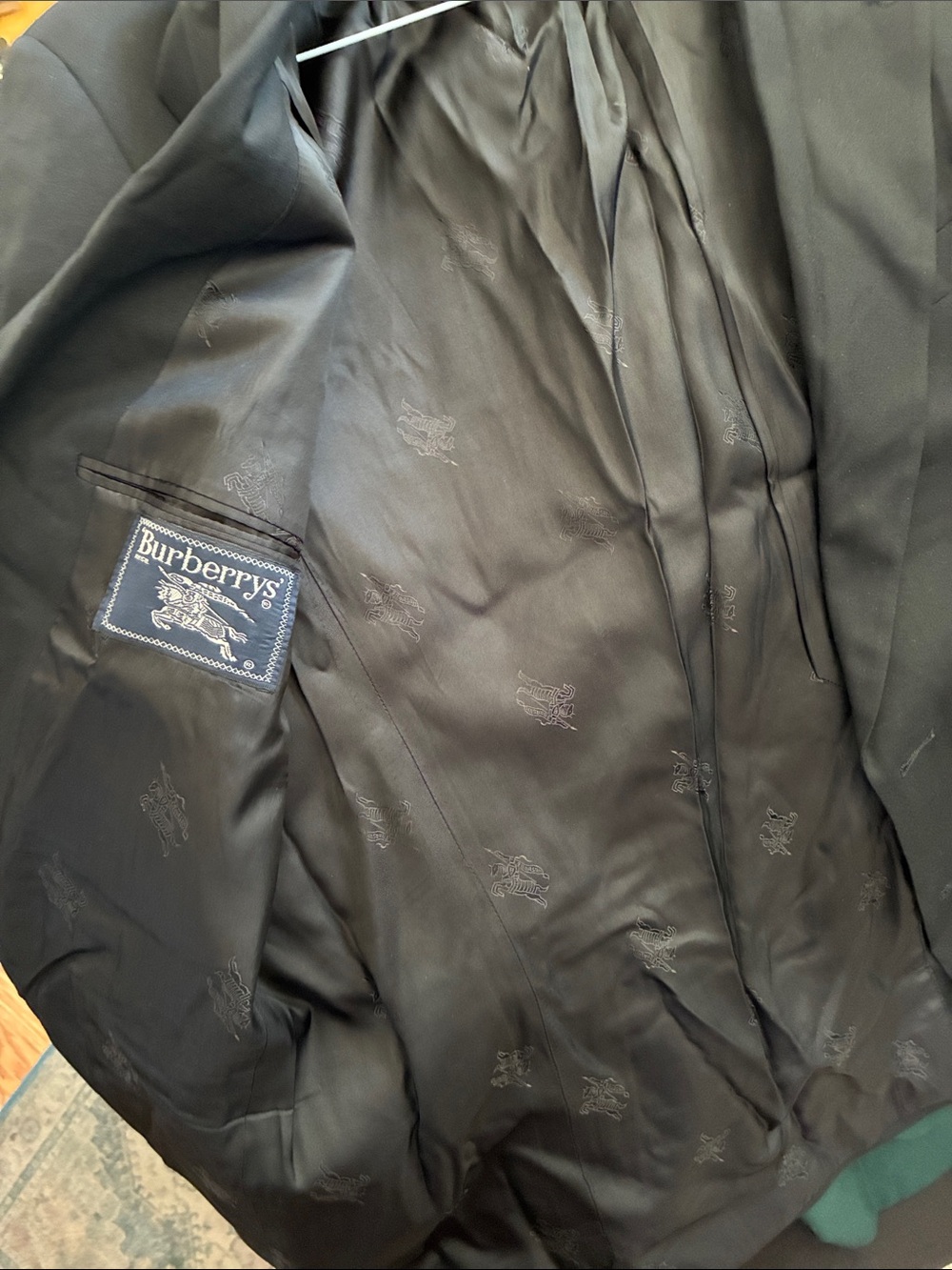 Burberry Black Lined Trench Coat